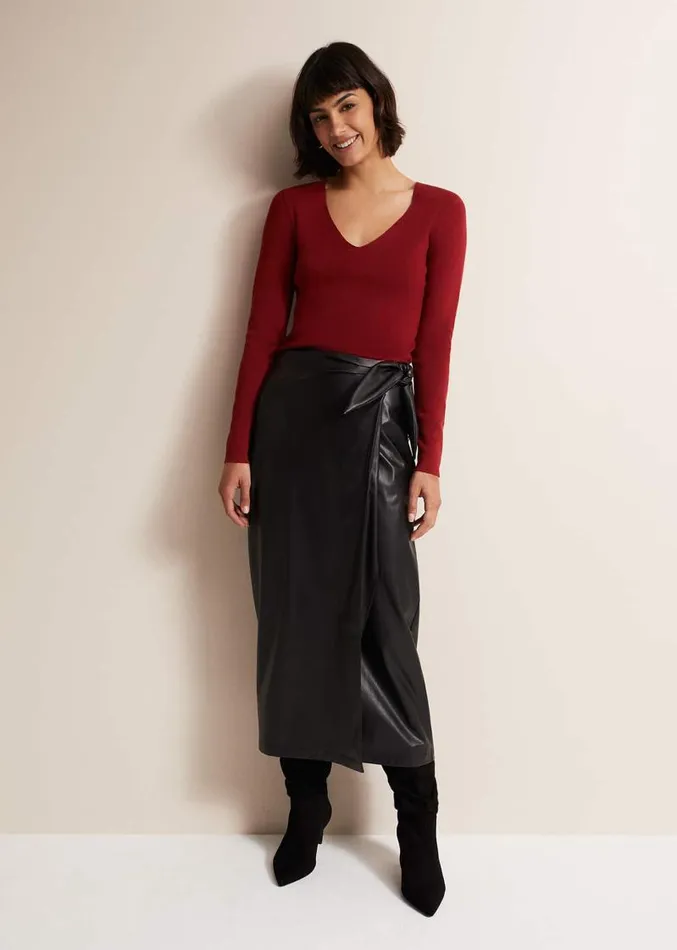Molla Red VNeck Top Red Women Phase Eight Tops and TShirts