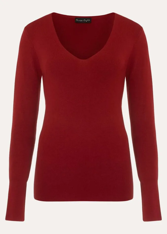 Molla Red VNeck Top Red Women Phase Eight Tops and TShirts