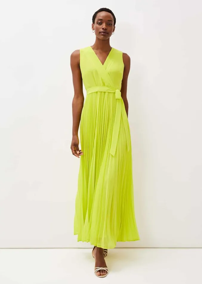 Molly Chiffon Maxi Dress Lime Women Phase Eight Dresses