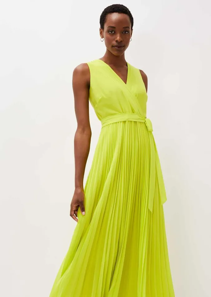 Molly Chiffon Maxi Dress Lime Women Phase Eight Dresses