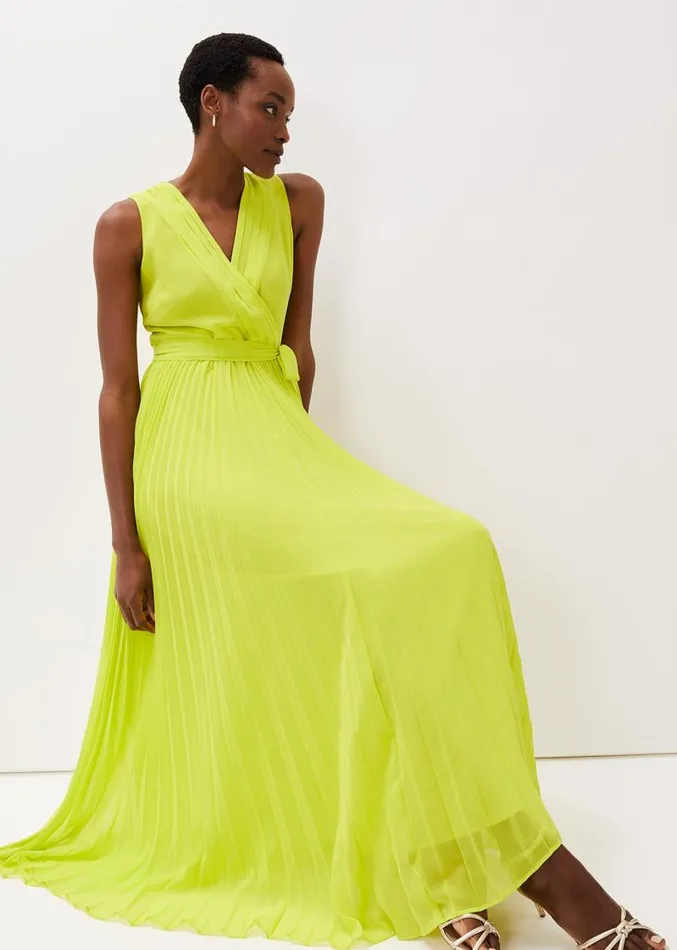 Molly Chiffon Maxi Dress Lime Women Phase Eight Dresses