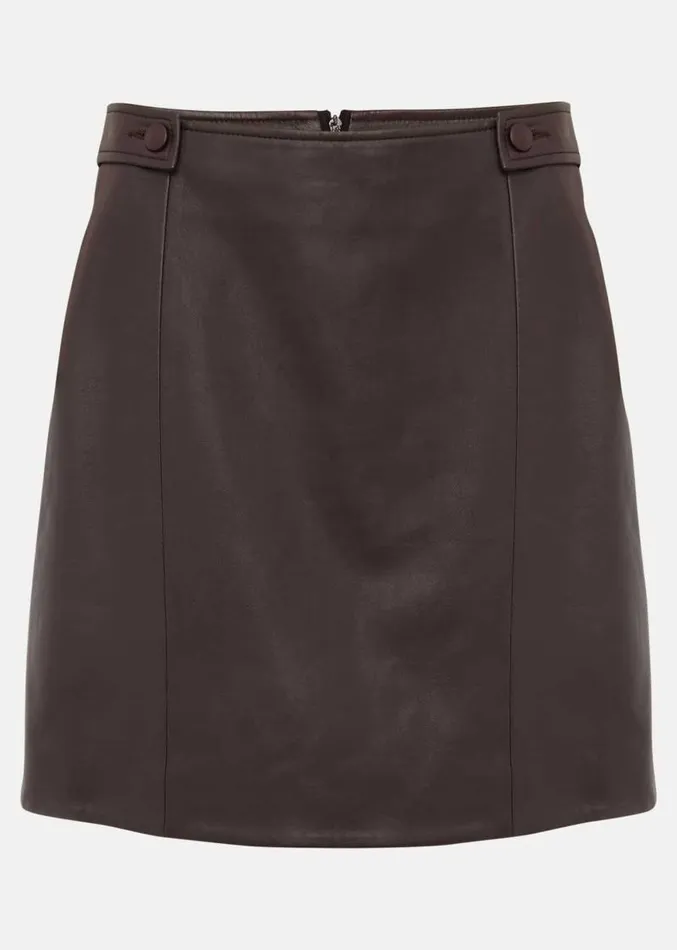 Nadine Leather ALine Skirt Mulberry Women Phase Eight Skirts