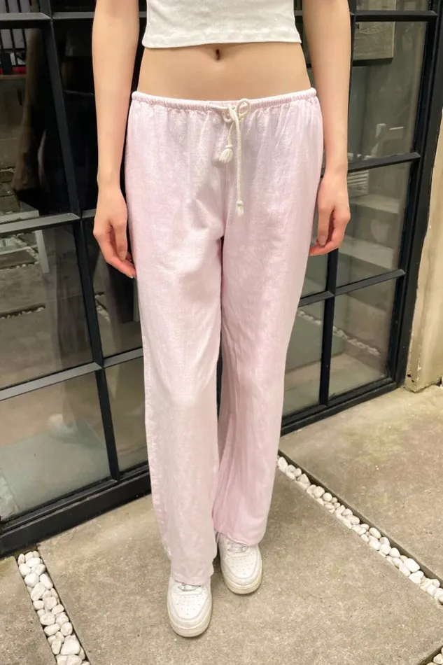Nanda Linen Pants Women Brandy Melville Bottoms