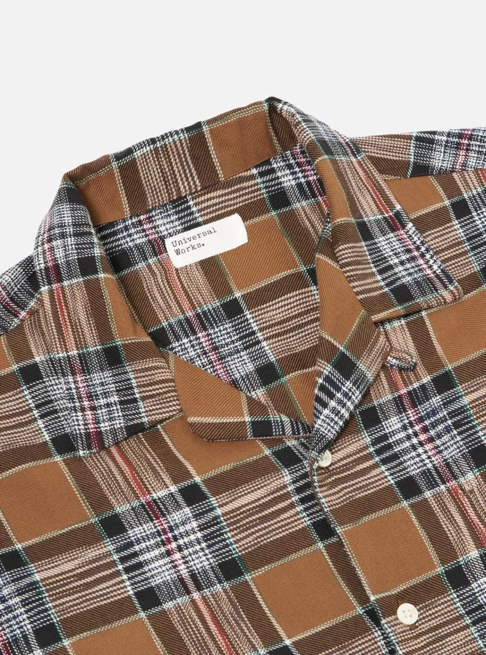 Nightwear Men Universal Works Universal Works Long Pyjama Set In Brown Ikat Twill Check