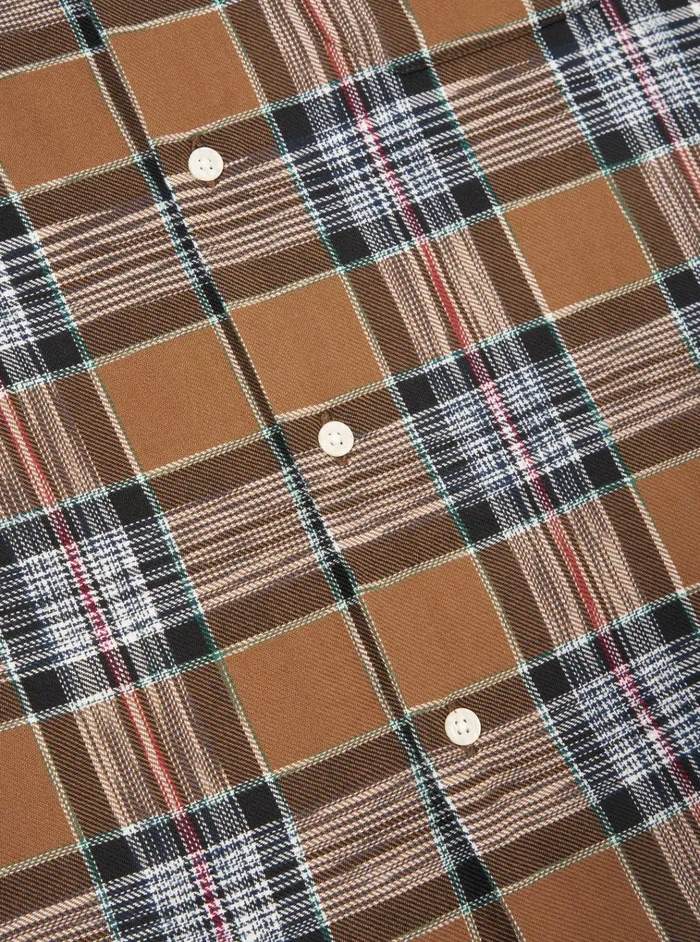 Nightwear Men Universal Works Universal Works Long Pyjama Set In Brown Ikat Twill Check