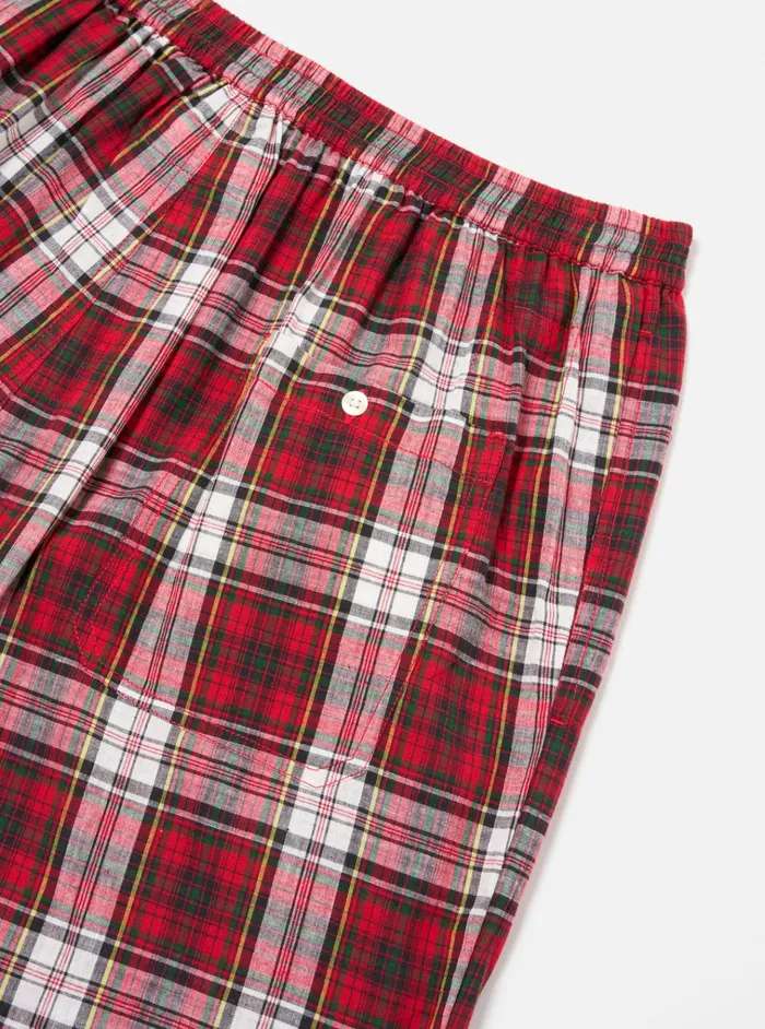 Nightwear Men Universal Works Universal Works Short Pyjama Set In Red Madras Check