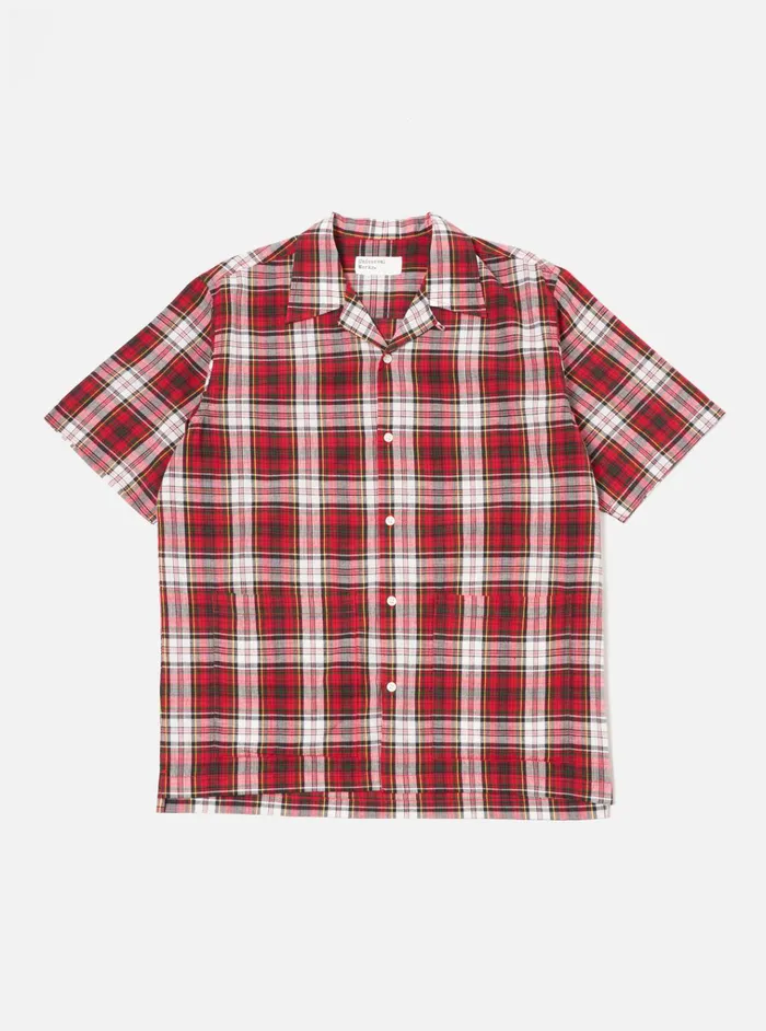 Nightwear Men Universal Works Universal Works Short Pyjama Set In Red Madras Check