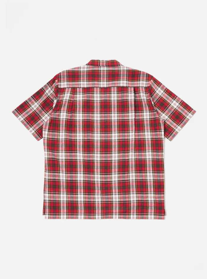 Nightwear Men Universal Works Universal Works Short Pyjama Set In Red Madras Check