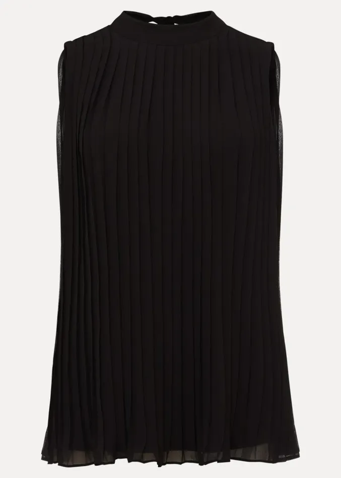 Nina Pleat Blouse Black Women Phase Eight Shirts and Blouses