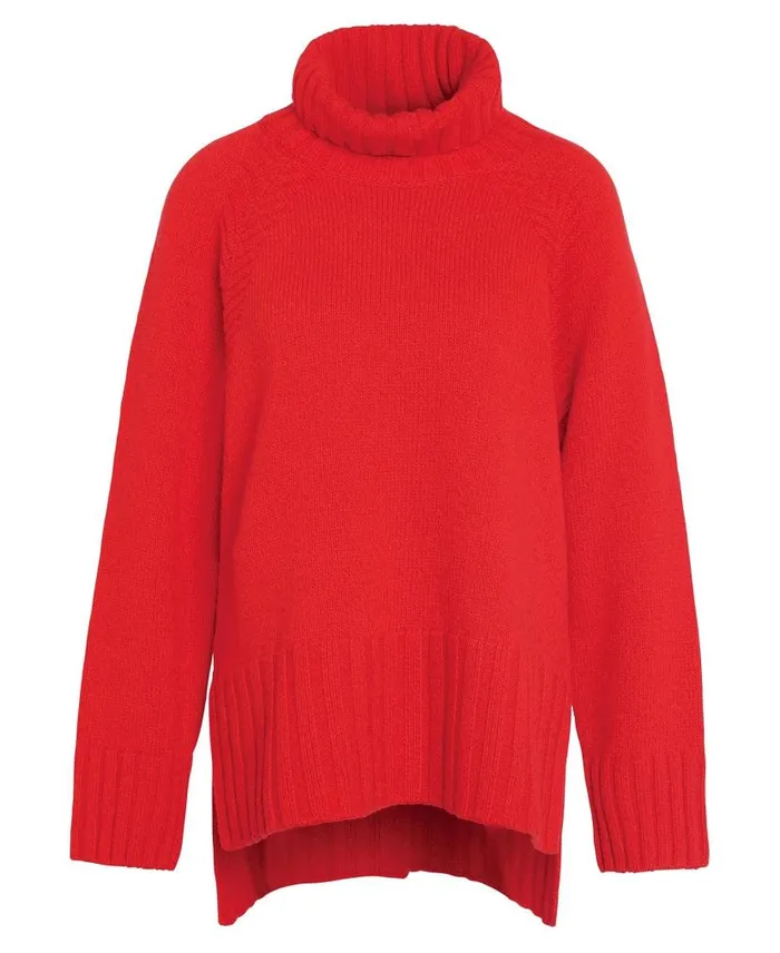 Norma Knitted Jumper Blaze Red Women Barbour Jumpers