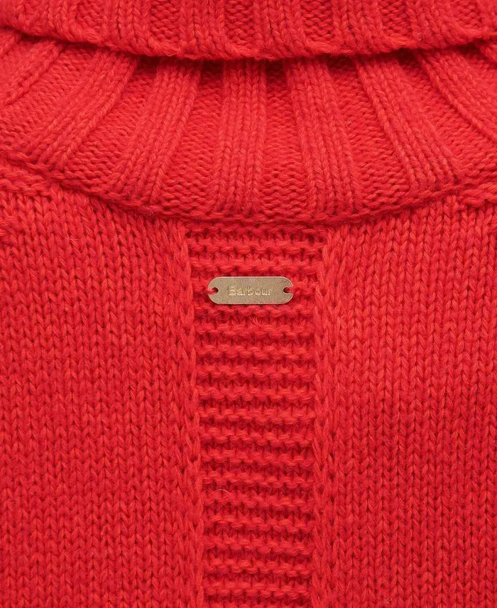 Norma Knitted Jumper Blaze Red Women Barbour Jumpers