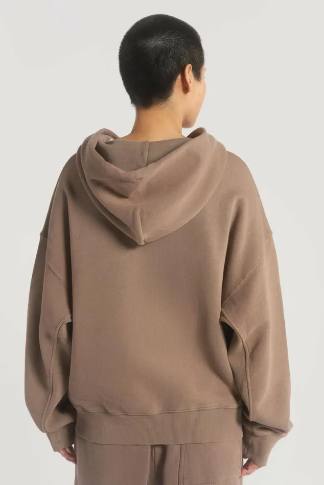NTRLS Clay Oversized Zip Through Hoodie Stone WomenMen Jaded London Hoodies and Sweatshirts NTRLS Clay Oversized Zip Through Hoodie Stone WomenMen Jaded London Hoodies and Sweatshirts