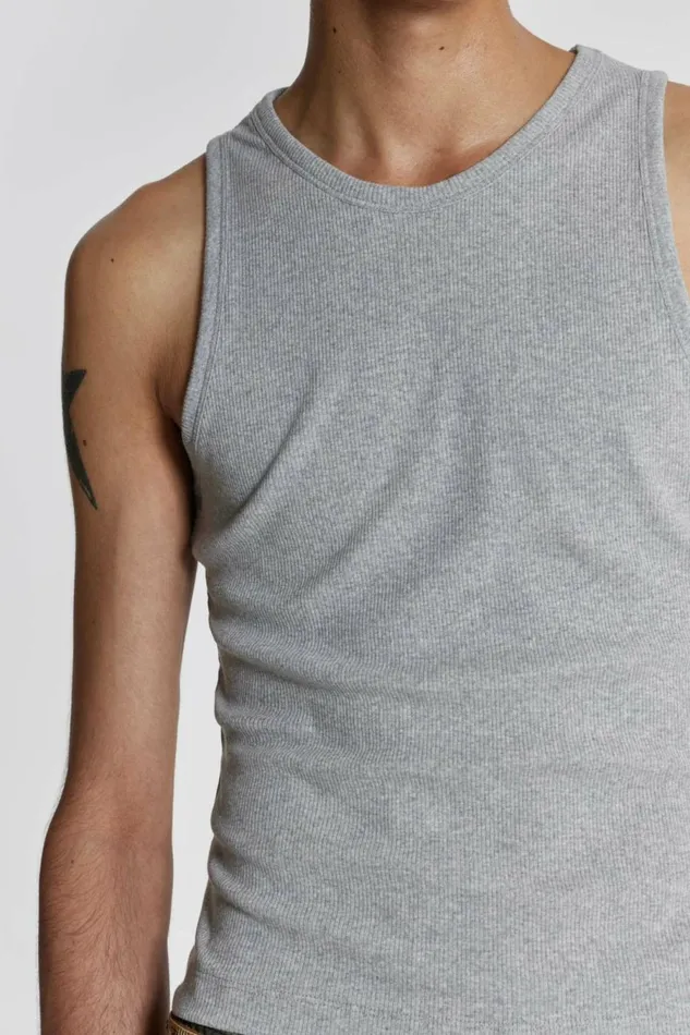 NTRLS Grey Rib Vest Grey WomenMen Jaded London Vests NTRLS Grey Rib Vest Grey WomenMen Jaded London Vests