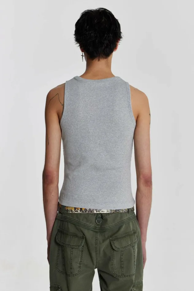 NTRLS Grey Rib Vest Grey WomenMen Jaded London Vests NTRLS Grey Rib Vest Grey WomenMen Jaded London Vests
