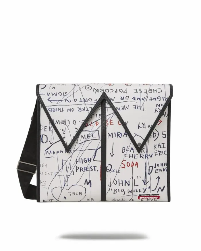 OFFICIAL BASQUIAT UNTITLED CHEESE POPCORN 1983 SLING MESSENGER Bags SPRAYGROUND
