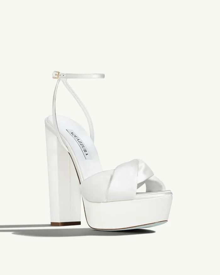 Olie Plateau 140 White Women Aquazzura Bridal