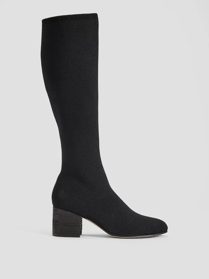 Ophelia Recycled Stretch Knit Boot Black Women Eileen Fisher Shoes