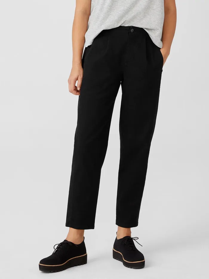 Organic Cotton Denim Tapered Pant Black Women Eileen Fisher Denim