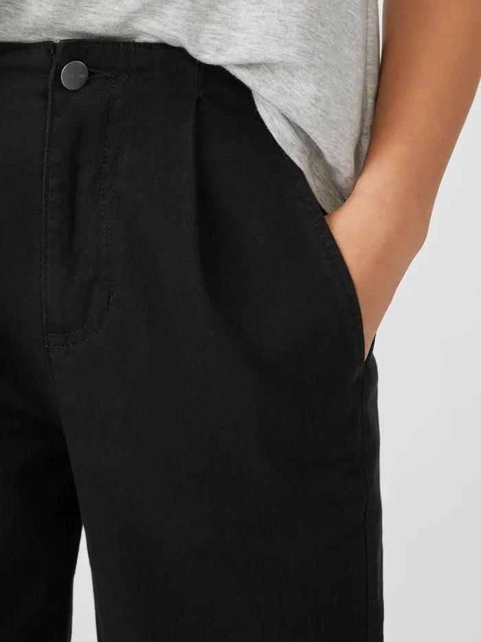 Organic Cotton Denim Tapered Pant Black Women Eileen Fisher Denim
