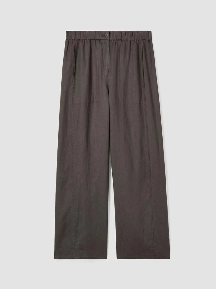 Organic Linen Wide Trouser Pant Grove Women Eileen Fisher Sweaters and Cardigans