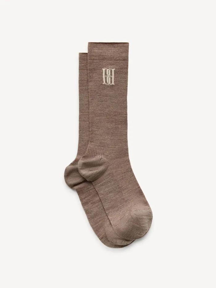 Other Accessories Women By Malene Birger Leiano WoolBlend Socks Warm Brown