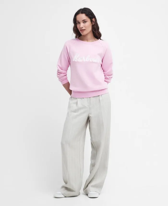 Otterburn Sweatshirt Mallow Pink Women Barbour Hoodies and Sweatshirts