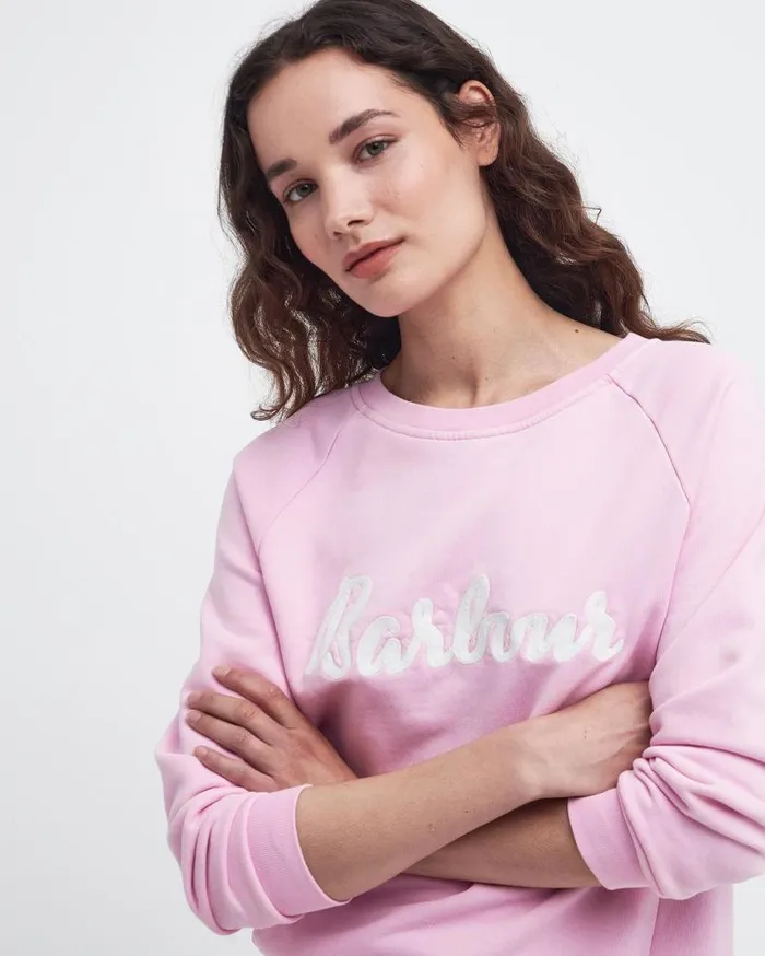 Otterburn Sweatshirt Mallow Pink Women Barbour Hoodies and Sweatshirts
