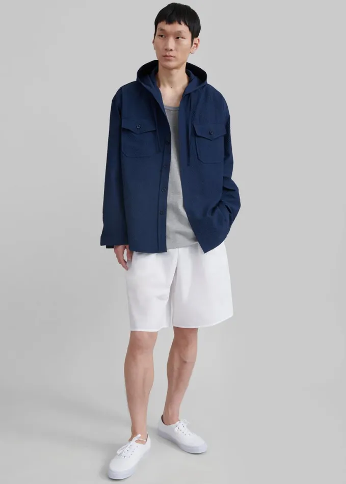 Outerwear Men The Frankie Shop Lars Hooded Jacket 8211 Navy