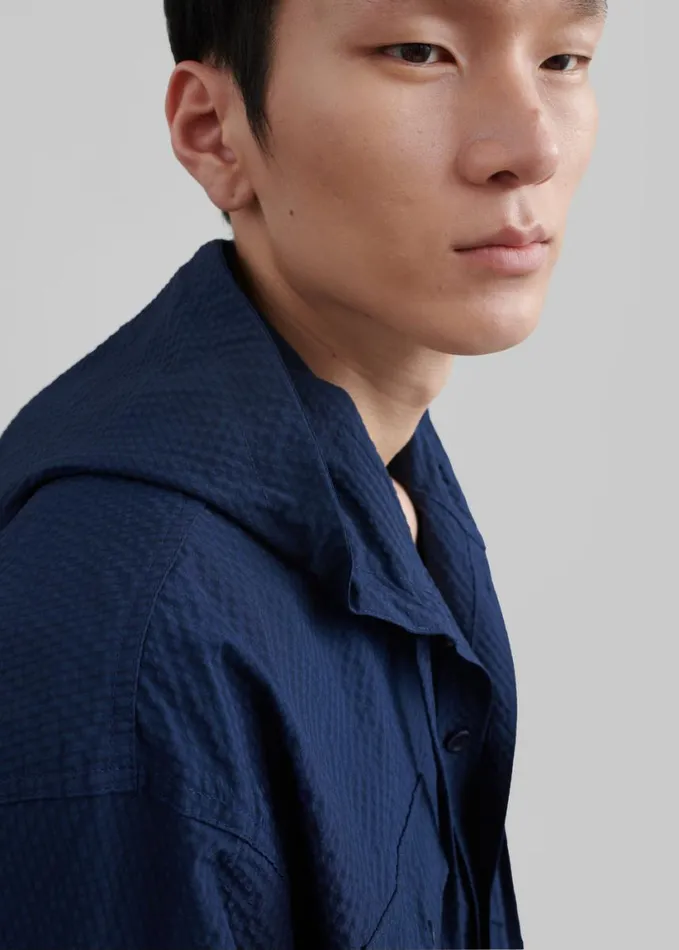 Outerwear Men The Frankie Shop Lars Hooded Jacket 8211 Navy