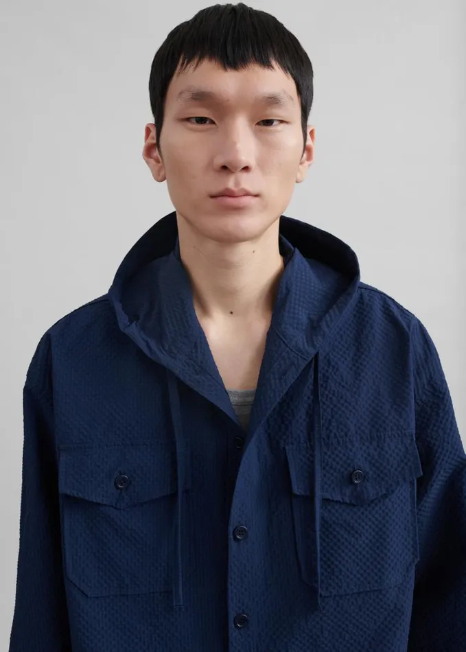 Outerwear Men The Frankie Shop Lars Hooded Jacket 8211 Navy
