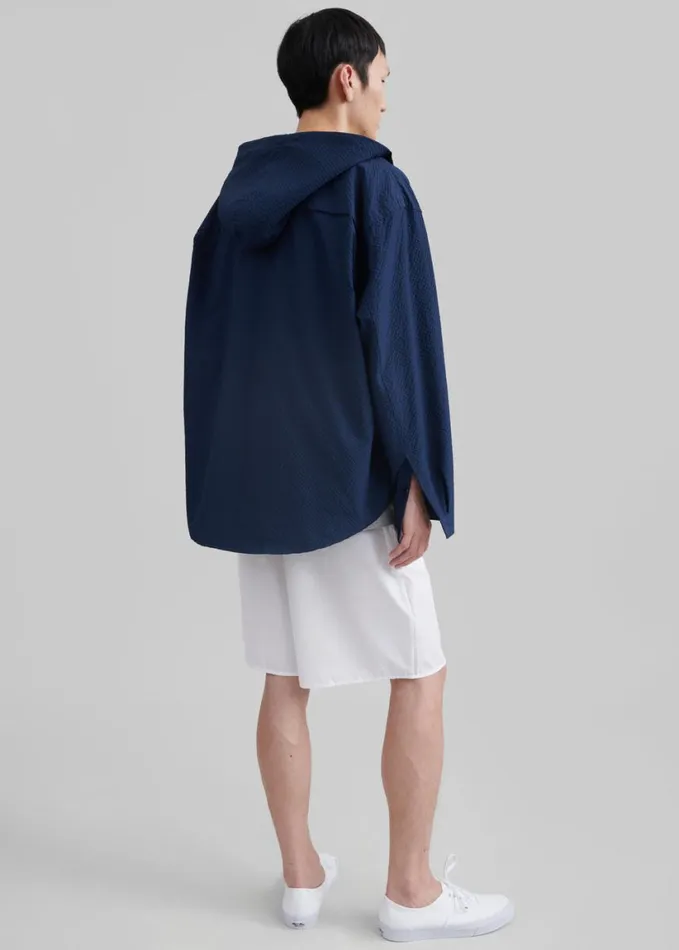 Outerwear Men The Frankie Shop Lars Hooded Jacket 8211 Navy