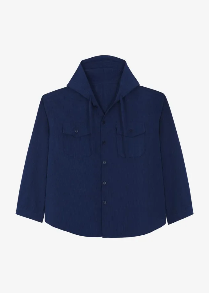 Outerwear Men The Frankie Shop Lars Hooded Jacket 8211 Navy