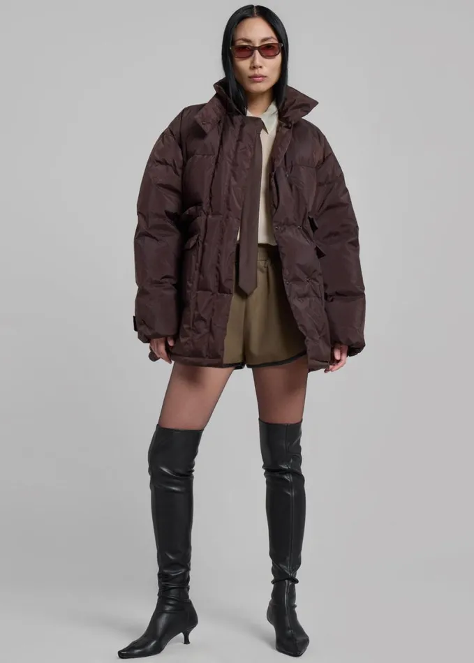 Outerwear Women The Frankie Shop Nixa Puffer Jacket 8211 Brown