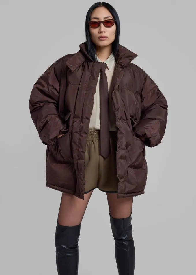 Outerwear Women The Frankie Shop Nixa Puffer Jacket 8211 Brown