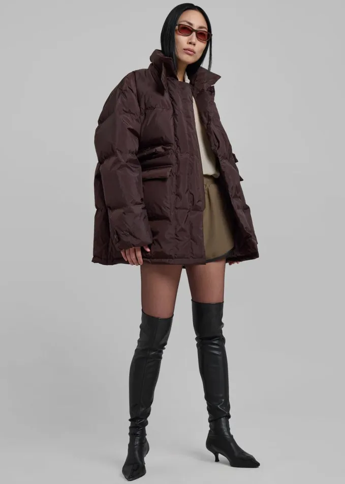 Outerwear Women The Frankie Shop Nixa Puffer Jacket 8211 Brown