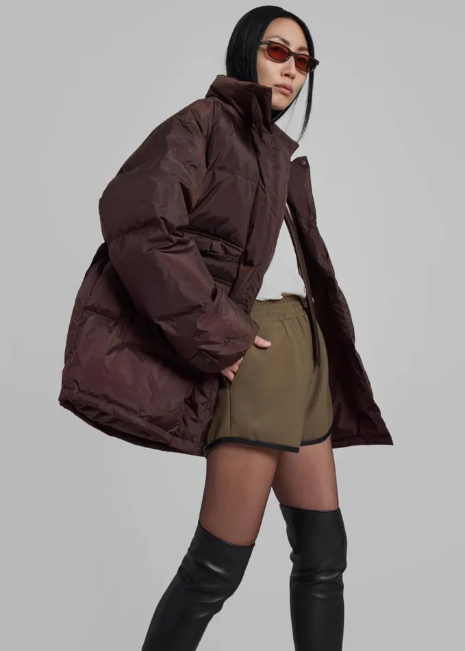 Outerwear Women The Frankie Shop Nixa Puffer Jacket 8211 Brown