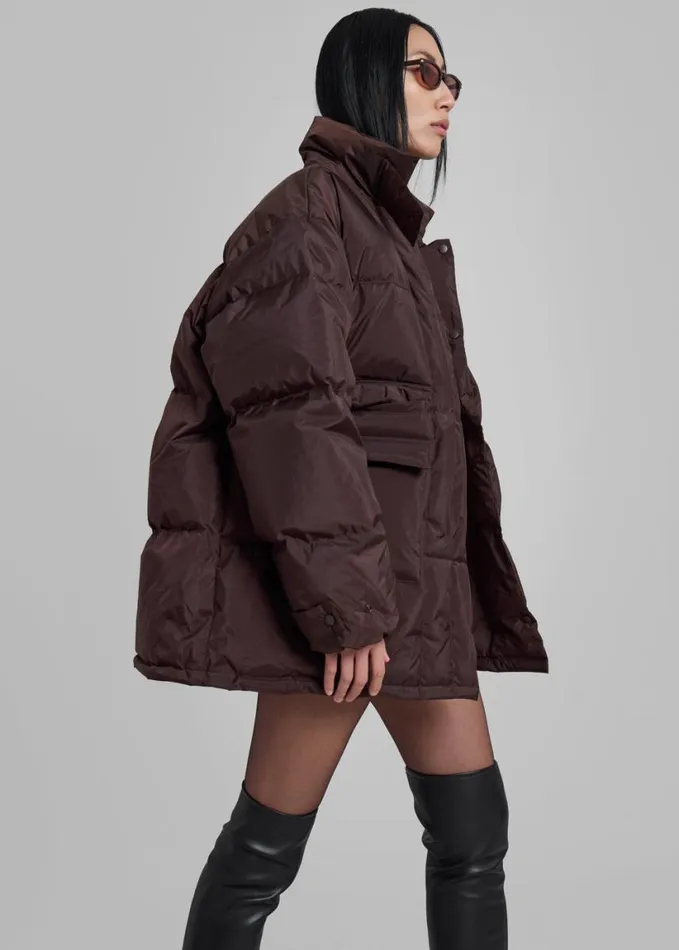 Outerwear Women The Frankie Shop Nixa Puffer Jacket 8211 Brown