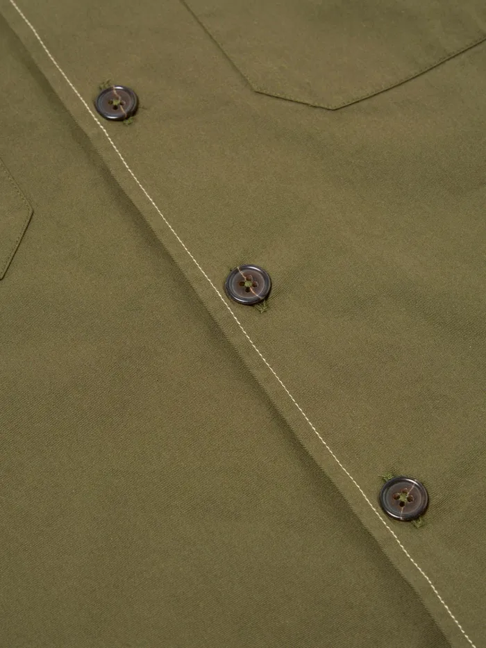 Overshirts Men Universal Works Universal Works LS Utility Shirt In Olive Military Shirting