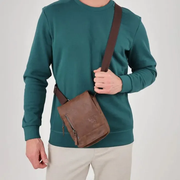 Oxbow Bag Pouch Wallet Men Shoulder Bag Figaro 8211 Brown