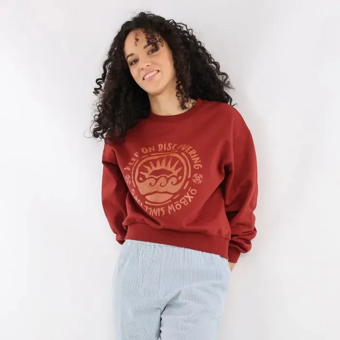 Oxbow Sweatshirt Women Sweatshirt Sardini 8211 Grenat