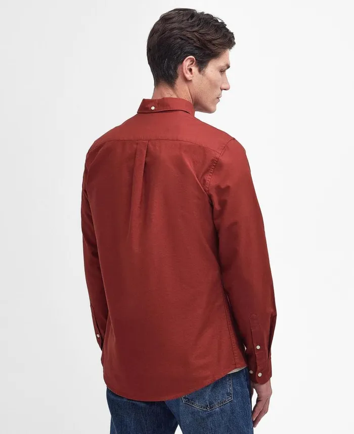 Oxford Tailored LongSleeved Shirt Dark Denim Men Barbour Shirts