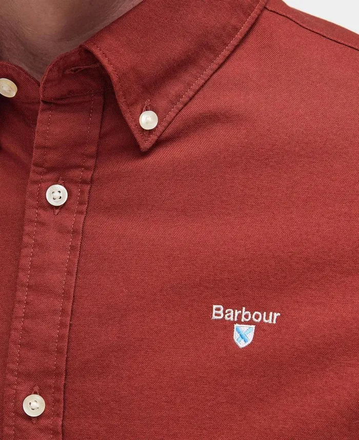 Oxford Tailored LongSleeved Shirt Dark Denim Men Barbour Shirts