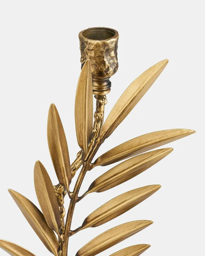 Palm Candle Stick 1 Light Brass Women Aquazzura Table Decor