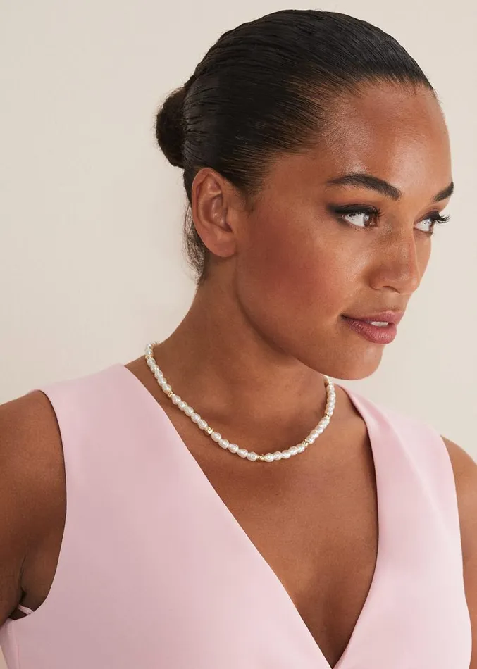Pearl And Bead Necklace Gold Women Phase Eight Jewellery