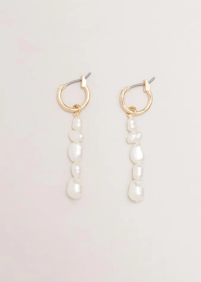 Pearl Drop Chain Earrings Ivory Women Phase Eight Jewellery
