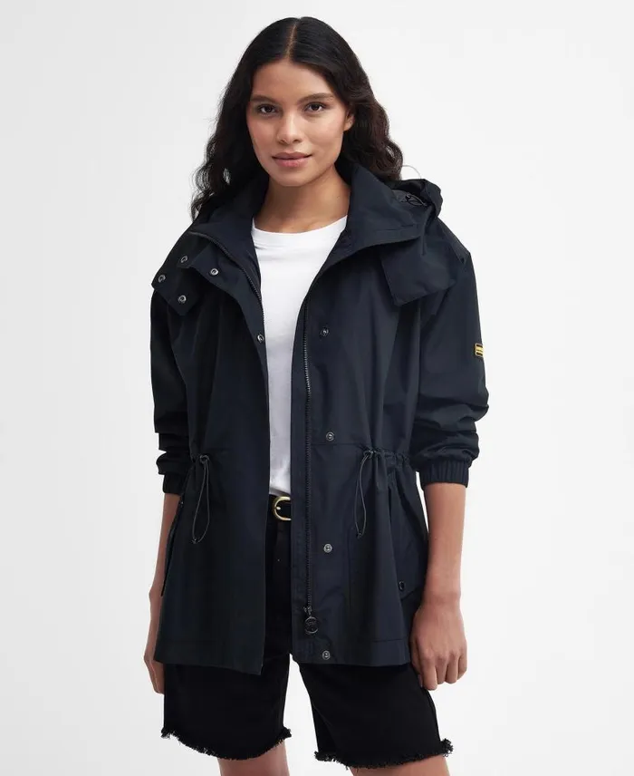Pedal Oversized Waterproof Jacket Classic Black Women Barbour Waterproof Jackets