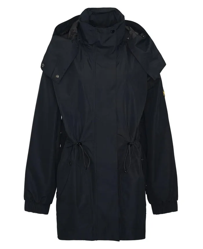 Pedal Oversized Waterproof Jacket Classic Black Women Barbour Waterproof Jackets