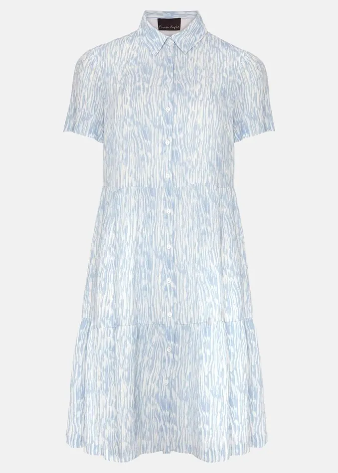 Penele Brushstroke Print Shirt Dress Blue Women Phase Eight Dresses