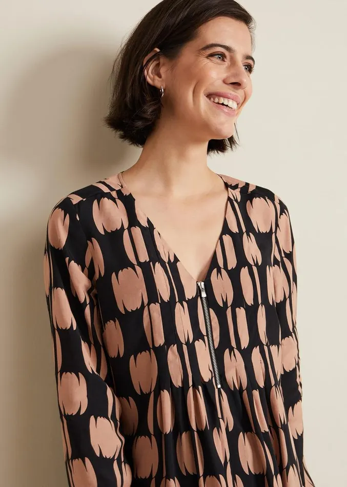 Penele Spot Swing Dress Blackmulti Women Phase Eight Dresses