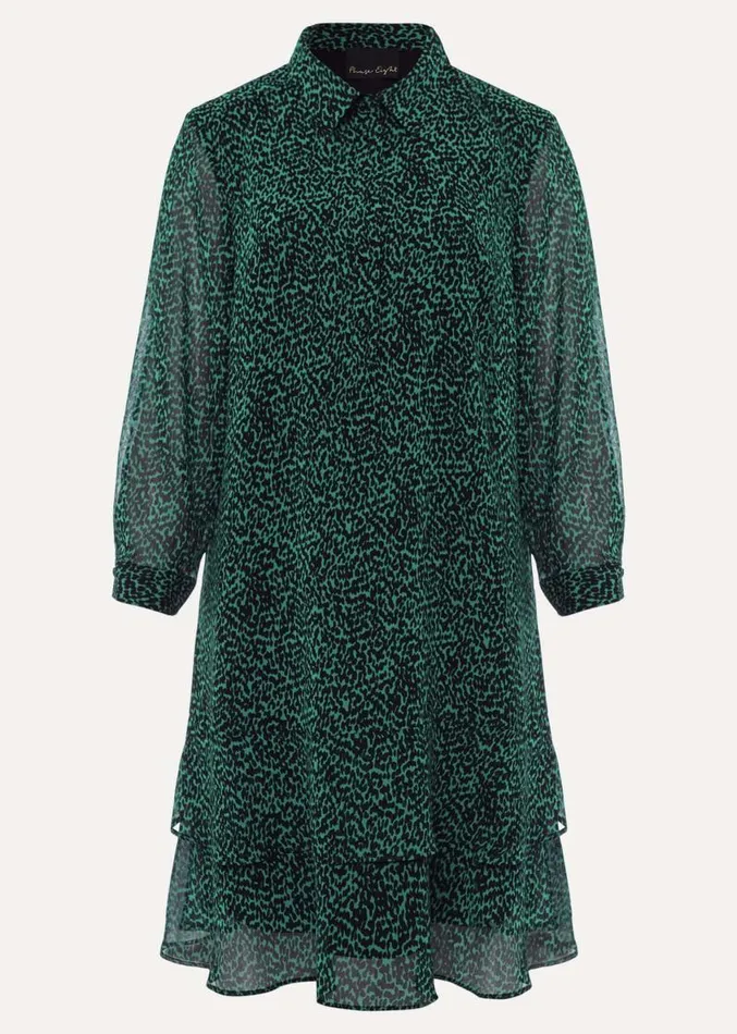 Penelope Chiffon Dress Greenblack Women Phase Eight Dresses